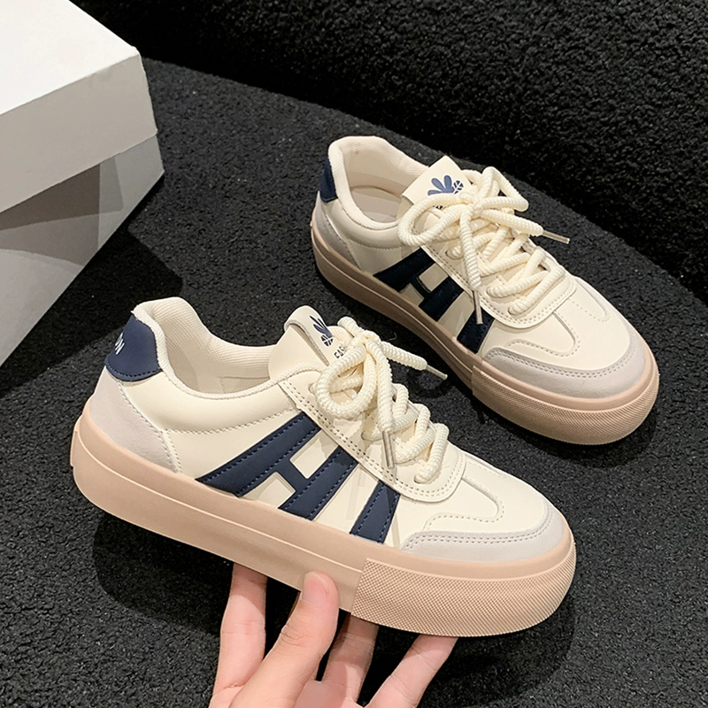 Женские тренировочные туфли на толстой подошве, новинка 2024, удобные весенне-осенние белые туфли Форрест Гамп, универсальные туфли для спорта и отдыха