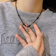 新中式国风醒狮串珠项链女生复古轻奢小众毛衣链秋冬民族风配饰潮