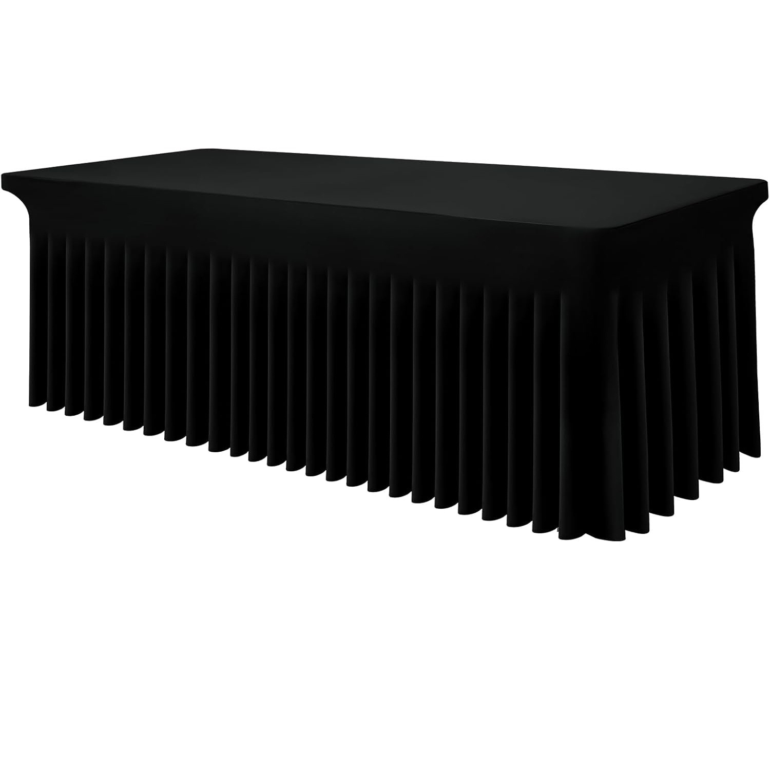Mantel de spandex de seda de leche mantel elástico ajustado elástico de 1,8 m mantel lavable rectangular falda de mesa de banquete al aire libre