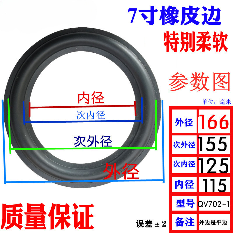 喇叭橡皮边圈3/4/5/6寸8寸10寸12寸音箱扬声器换边配件橡胶边|undefined