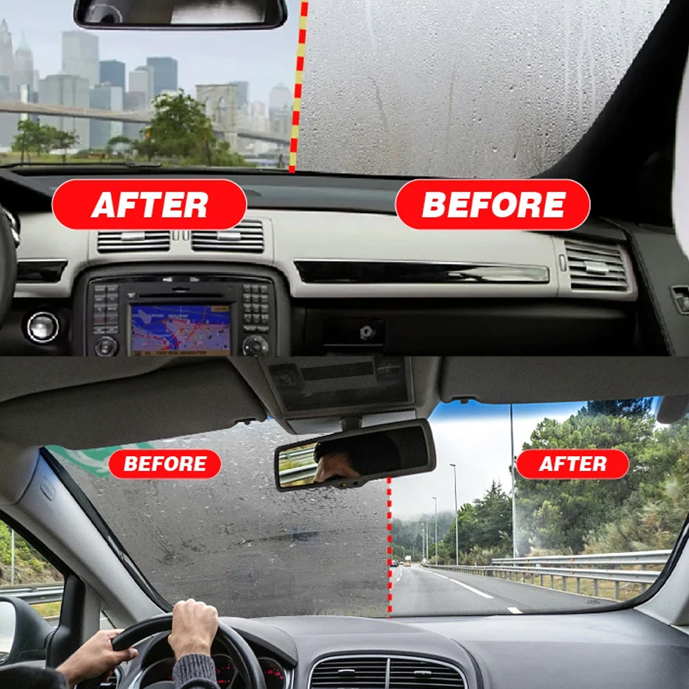 Prepinfoam-P33 Car Glass Front Windshield Window Anti-Fog Agent Rearview Mirror Defogging Spray Cross-Border Supply