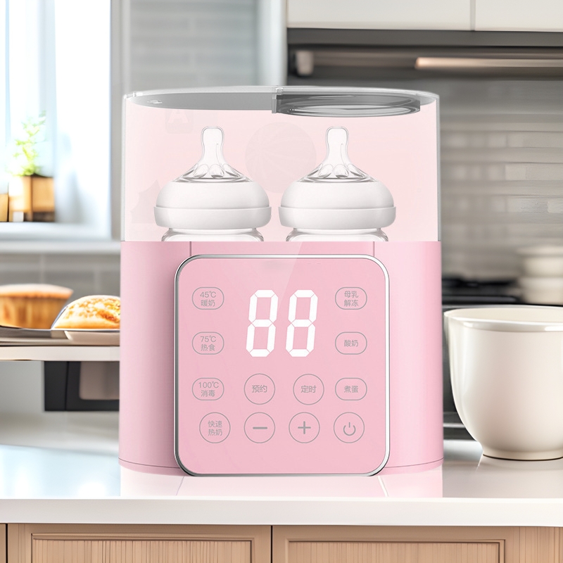 Factory direct supply baby liquid constant temperature milk regulator double bottle milk warmer two-in-one milk heater disinfection and insulation machine