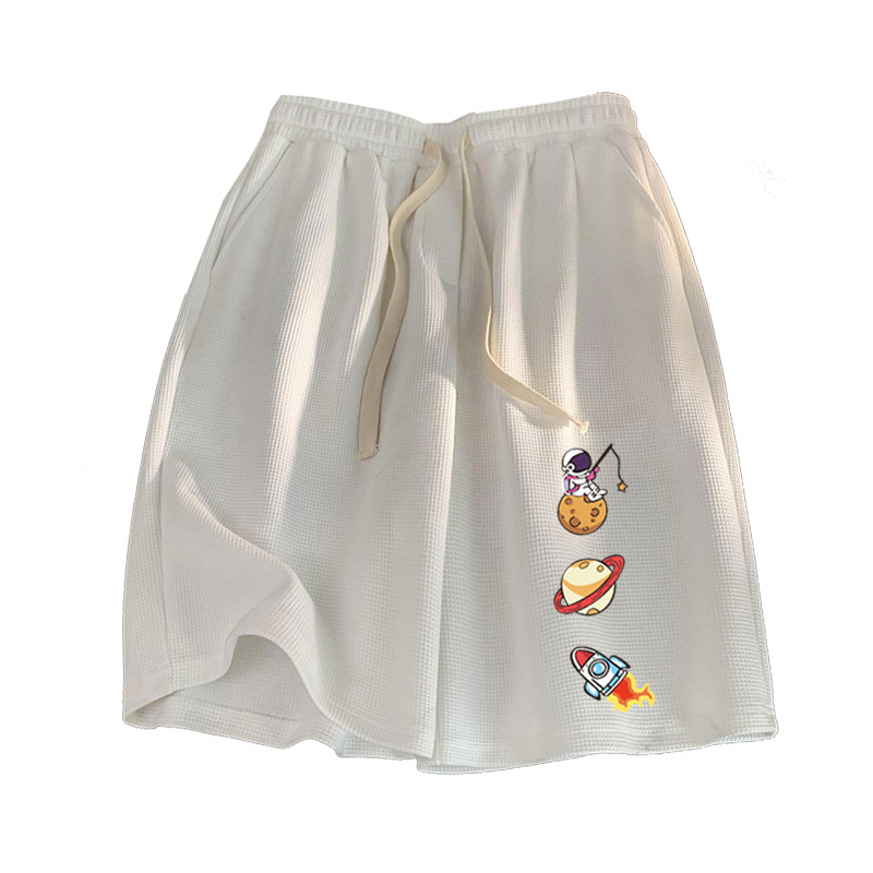 Pantalones cortos rectos flojos ocasionales de los hombres y de las mujeres de los deportes del verano Pantalones cortos de moda de los hombres de la galleta del estilo directo de la fábrica Hong Kong