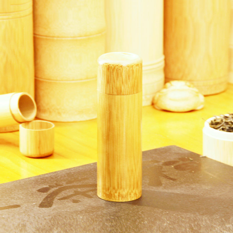 ポータブル茶葉缶密封缶旅行元生態竹製貯蔵缶茶缶彫刻茶桶特色竹工芸品|undefined