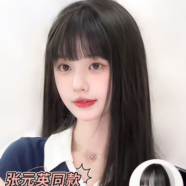 跨境刘海假发女士欧美亚马逊自然前额厚刘海假发片工厂现货|undefined