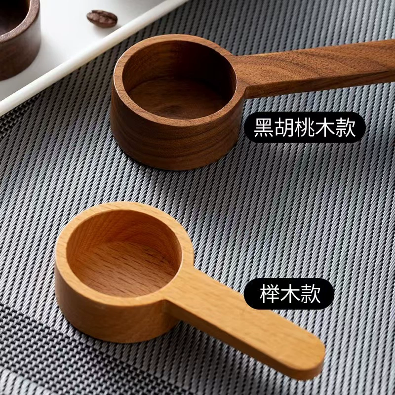 Черный ореховый древесный кофейный мерник, мерная ложка из цельного дерева, граммы ложка кофе порошок молочный порошок грамм перенаправление ложка грамм ложка ложка
