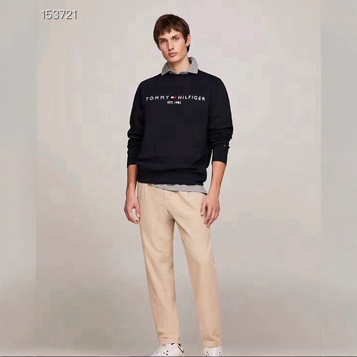 Cross-Border Manufacturer Direct Sales Tommy Tommy Sweatshirt Casual Loose Sports Round Neck Long-Sleeved Sports Terry Men's Cross-Border Manufacturer Direct Sales Tommy Tommy Sweatshirt Casual Loose Sports Round Neck Long-Sleeved Sports Terry Men's