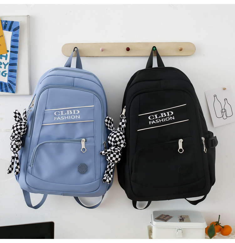 Unisex Nylon Letter Solid Color Preppy Style Sports Square Zipper Fashion Backpack display picture 21