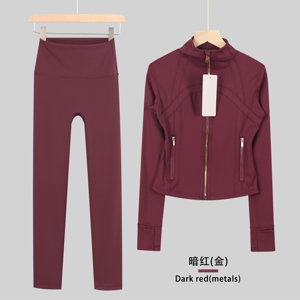 Lululacie chaqueta de cuello corto de nueve puntos chaqueta deportiva DF chaqueta chaqueta chaqueta de manga larga ropa de yoga de fitness para mujeres
