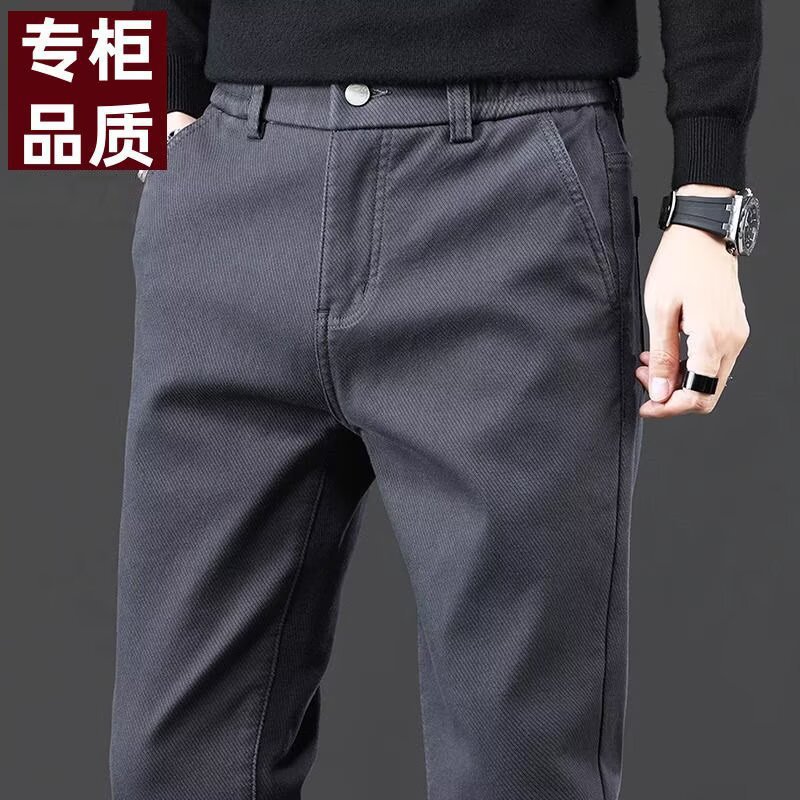 Nuevos pantalones casuales de hombre de otoño transfronterizos, elásticos sueltos, tendencia de primavera y otoño, pantalones comerciales de lujo ligeros, otoño