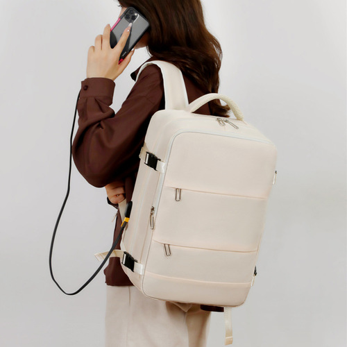Backpack for women, large capacity business trip boarding luggage bag, fashionable computer bag, multi-compartment travel backpack, men