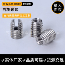 厂家供应不锈钢自攻螺纹套 302型开槽自攻牙套 可定 制螺纹套