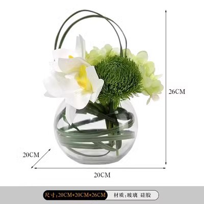 유리 흰색 꽃꽂이 2