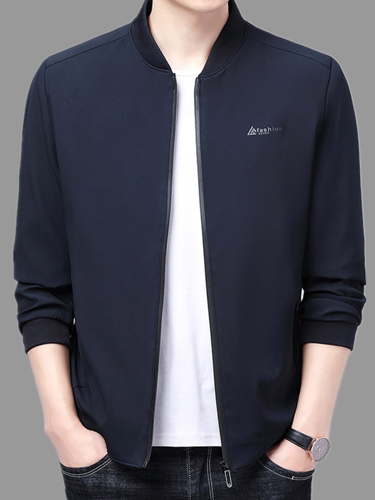 皮尔卡丹2025年棒球领春秋季外套夹克男士休闲中年爸爸装时尚都市