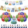 57 Peppa Pig Birthday Party Set [Flag + Cake Card + Balloon]