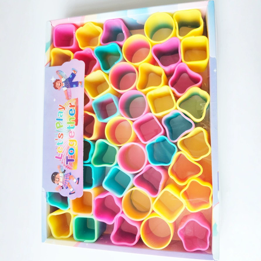 Пружинное кольцо специальной формы, волшебное радужное кольцо, детские игрушки, развивающие красочные сложенные эластичные кольца, уличный ларек, ночной рынок, оптовая продажа