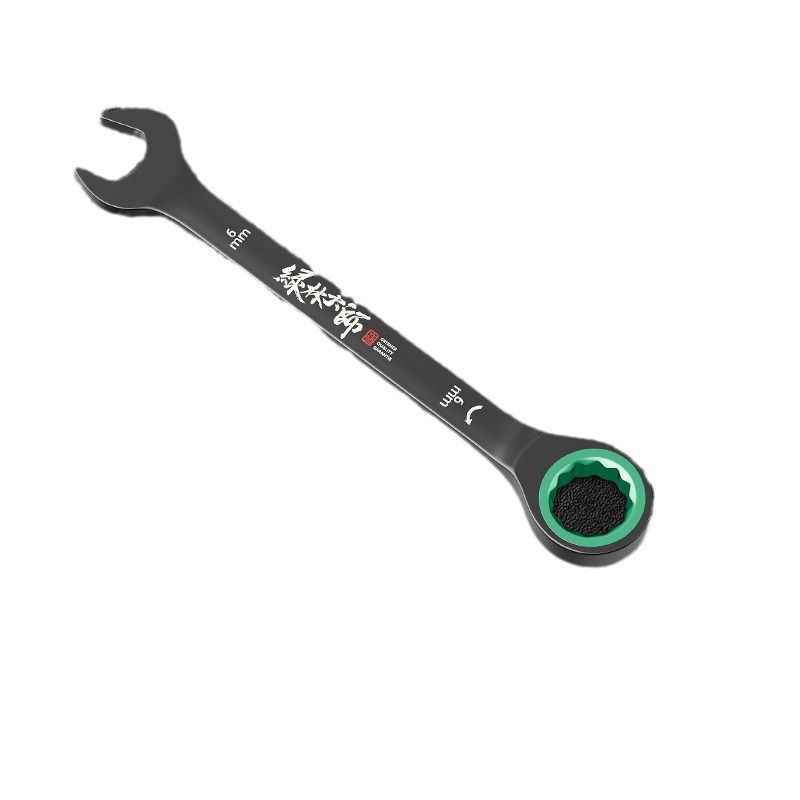 Green Forest Master Bi-directional Rapid Plum Ratchet Industrial Grado Automático Pequeña apertura Conjunto de herramientas de llave de doble propósito