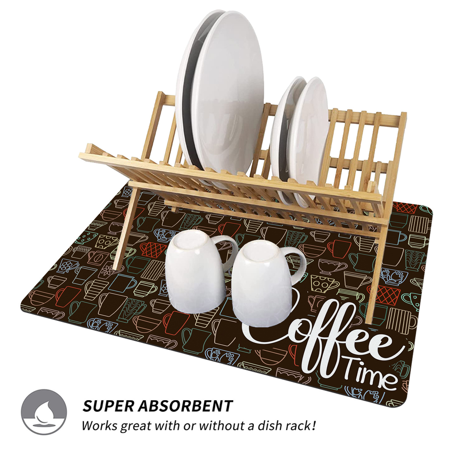 diatom mud coffee machine mat household kitchen countertop absorbent quick drying drain mat dining table bar mat_voghion.com