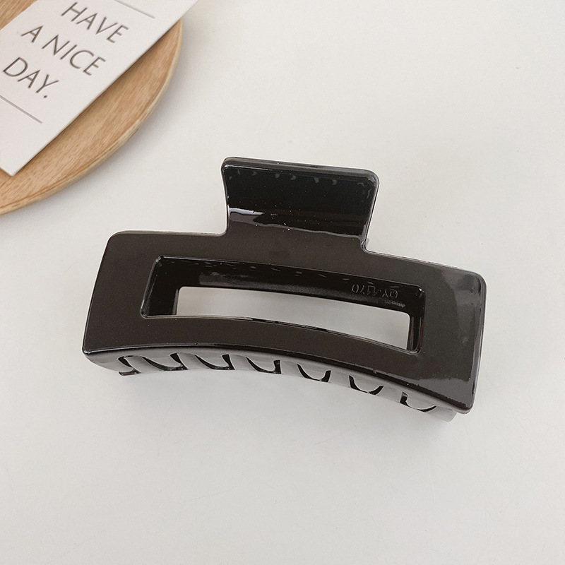 Pinza de pelo blanco femenino verano alto sentido Cabeza trasera updo tiburón clip gran horquilla esmerilado baño horquilla tocado