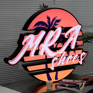Online celebrity acrylic sunset light box factory price-fixed billboard luminous word shop decoration atmosphere light plate