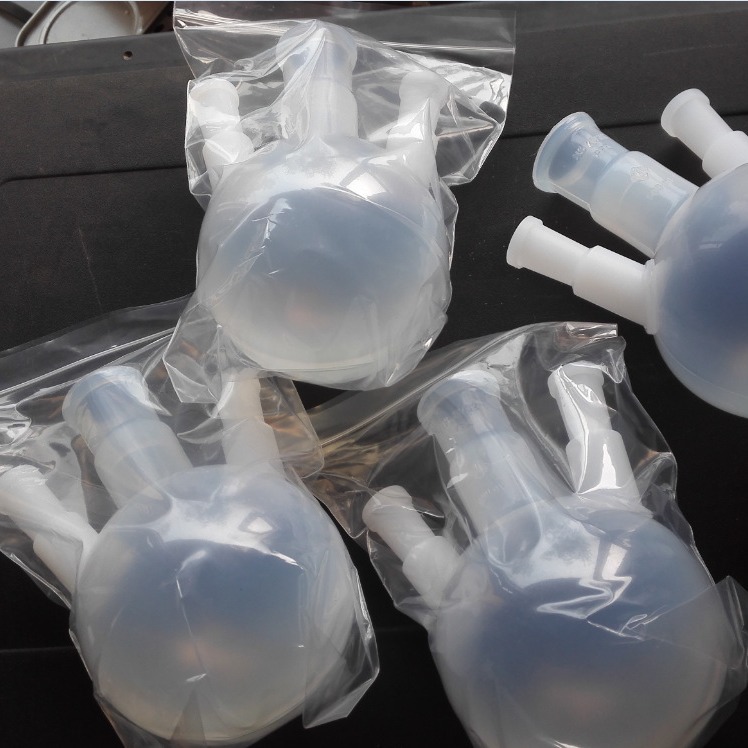 PFA圆底烧瓶，聚四氟乙烯化学反应瓶，耐强酸强碱特氟龙烧瓶