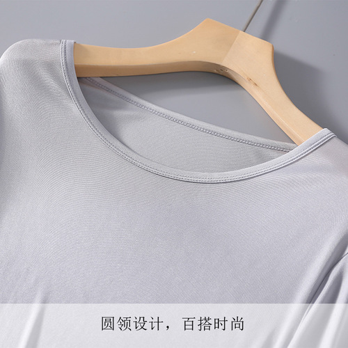 Summer Men's Round Neck Short Sleeve Silk T-shirt Loose Silk Cultural Shirt Base Shirt Plus Size Top