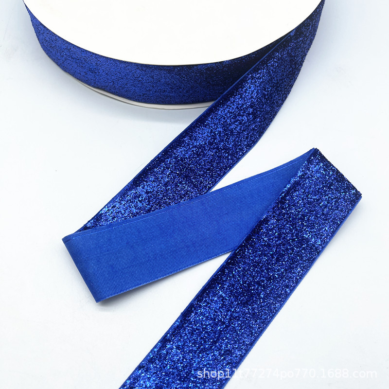 2.7 Métro / paquete de terciopelo de 38 mm boda hecha a mano cinta embalaje de regalo arco DIY decoración de fiesta Santa