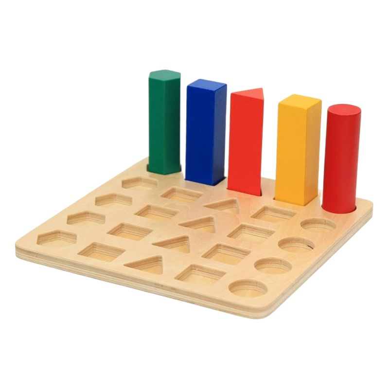 Educación temprana de madera para niños Montessori material didáctico sensorial jardín de infantes Edición profesional geometría escalera