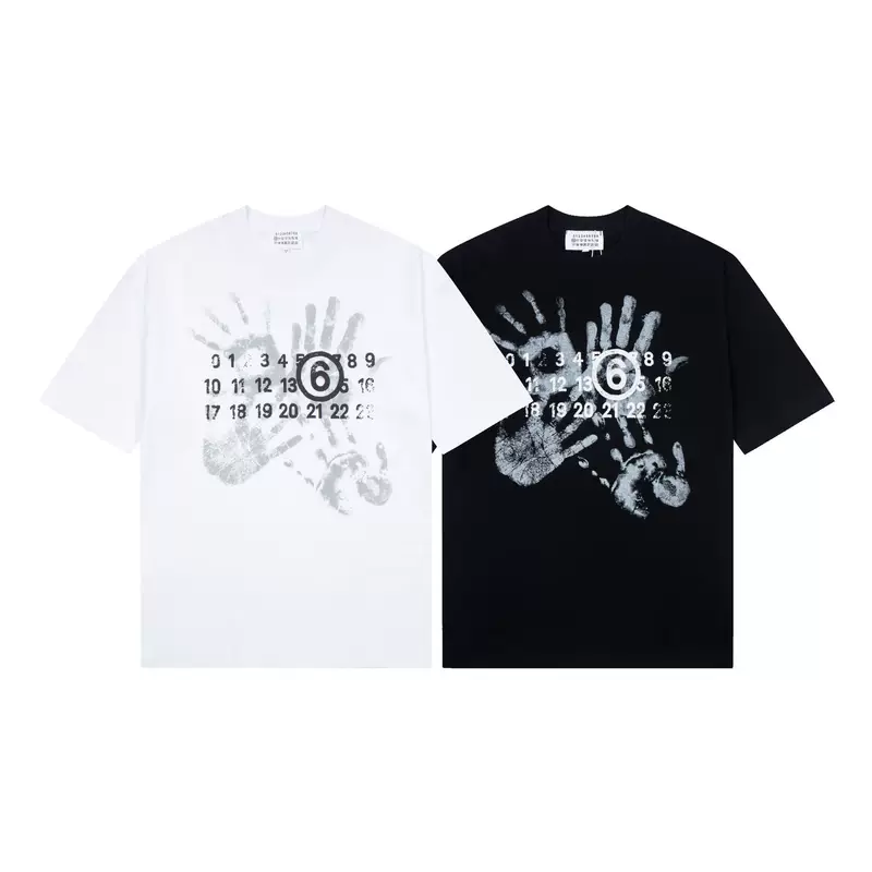 Футболка Maison Margiela MM6 унисекс, чистый хлопок, цифровая печать, короткий рукав S–XL