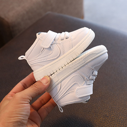 Mid-top children's sports shoes for boys and girls  new spring and autumn baby white shoes baby shoes toddler shoes
