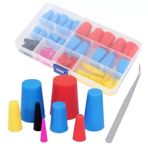 Happow 120 Stück Silikon-Gummi-Stecker-Sortent-Set GE