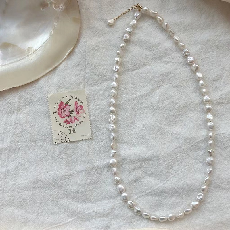 Collar de perlas de lujo para mujer con cierre magnético_voghion.com