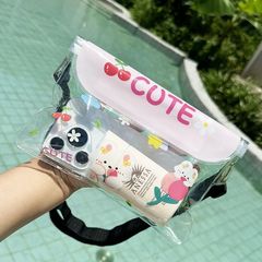 大容量防水携帯電話漫画大型ウエストバッグ漂流水泳屋外水携帯電話バッグパラダイスタッチシール