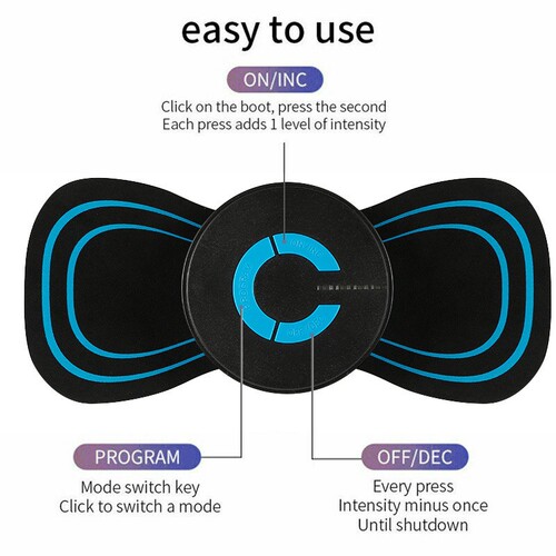 Cross-border cervical spine massage patch EMS mini smart multi-functional portable pulse portable shoulder neck massager