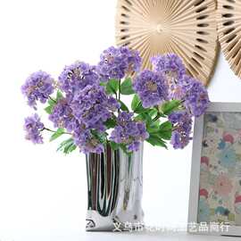 仿真花3D打印胶布绣球2头带果绣球假花绿植家居装饰婚庆布景手感