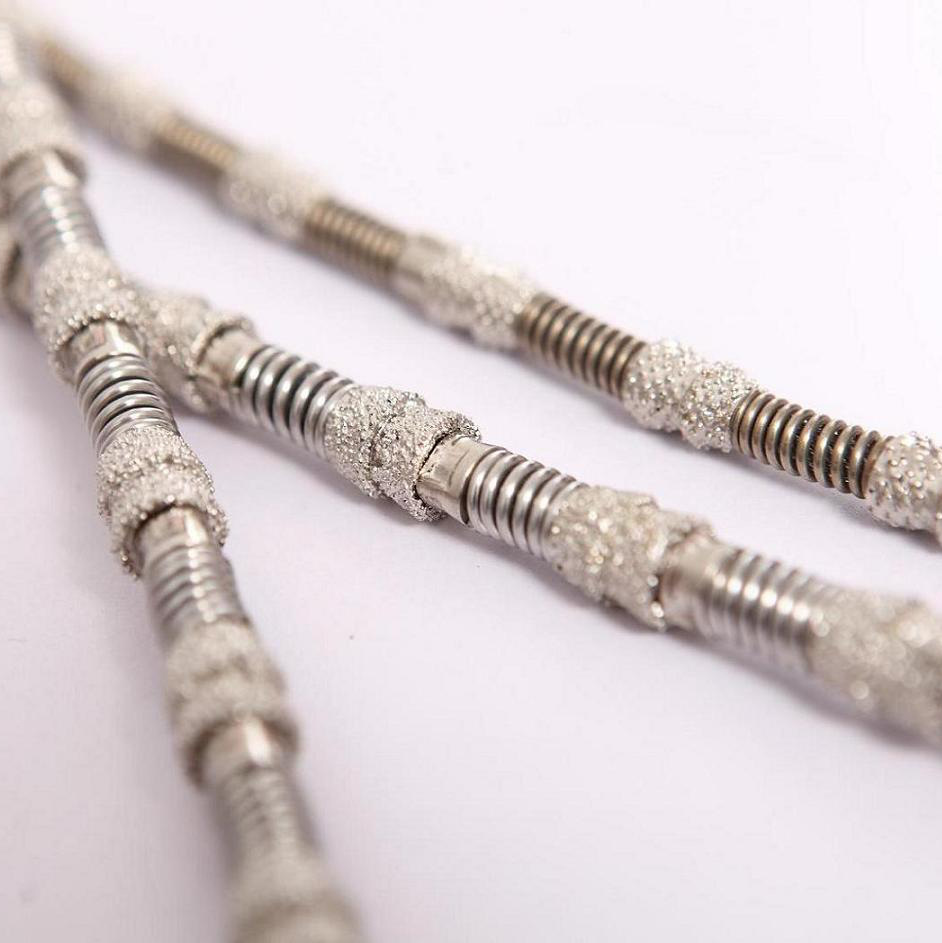 厂家直销钢筋混凝土金刚石串珠大理石矿山开采钎焊串珠绳锯钢丝锯