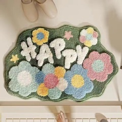 クロスボーダーのシンプルさはカシミヤの花のじゅうたんの浴室の吸水に似せています。