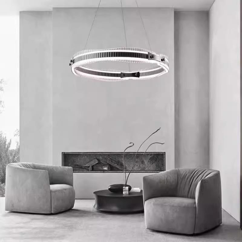 Lámpara de la sala de estar minimalista italiana moderna, simple y lujosa, atmósfera superior, iluminante, comedor, lámpara de la habitación principal