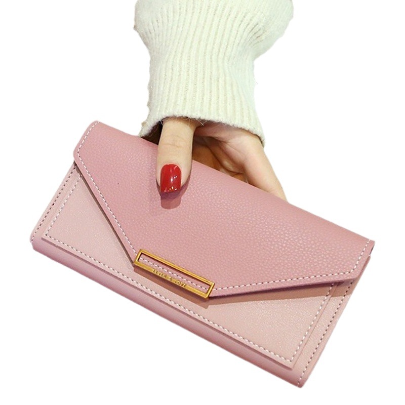 Cartera 2024 nueva versión coreana femenina personalidad de moda larga pequeña fresca multifunción hebilla Japón y Corea retro fino monedero