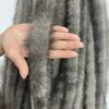 Manufactor wholesale mink Wool top grey tail Cored cheongsam Hanfu Hairy edge Flash Webbing