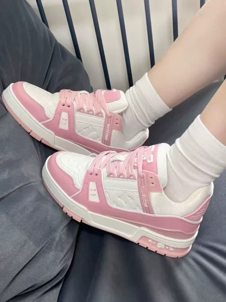 Pure original high-quality version of LV trainer printed sneakers for men and women, versatile, comfortable, casual, height-increasing sneakers for couples