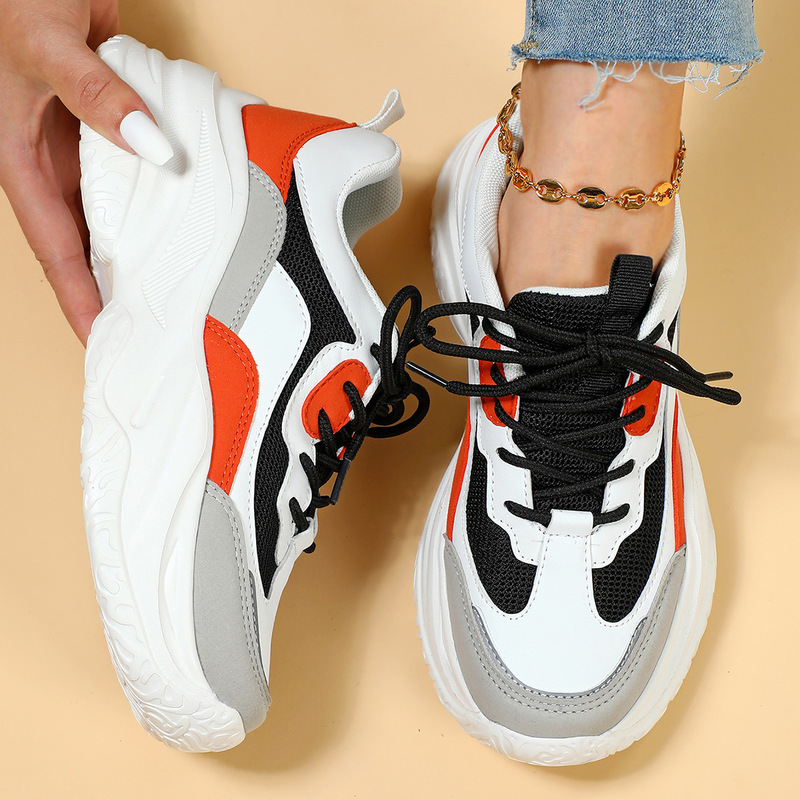 Women's Fashion Color-matching Thick Bottom Shock Absorbing Casual sneaker 2024 New Fashionable Street Walking Shoes Couple's Torre Shoes Women's Fashion Color-matching Thick Bottom Shock Absorbing Casual sneaker 2024 New Fashionable Street Walking Shoes Couple's Torre Shoes