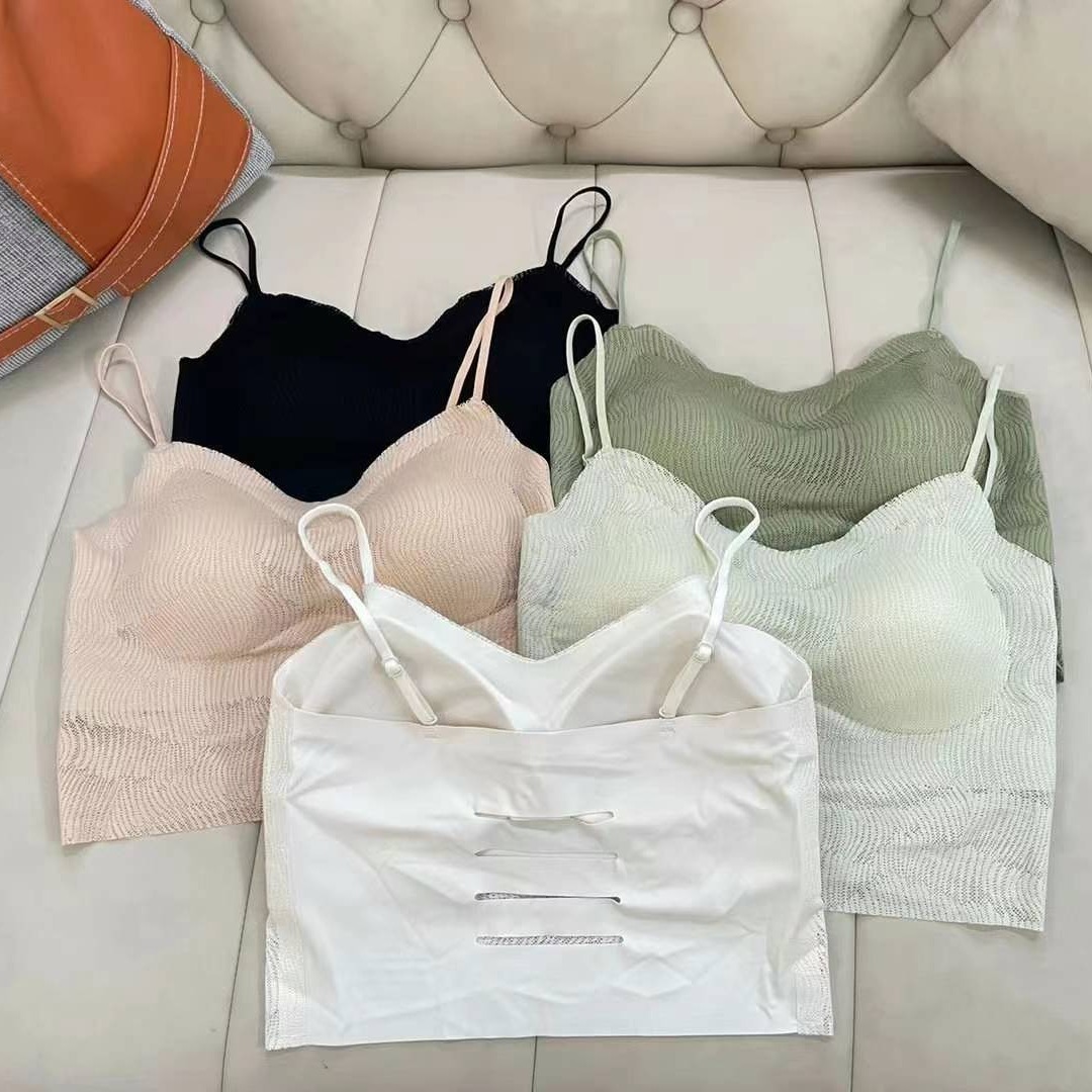 Nueva taza fija sin marcas de alta calidad chaleco de dama sin anillo de acero bra de yoga ropa interior deportiva mujer al por mayor