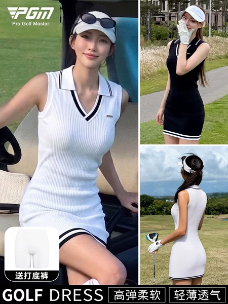 2026 Golf Apparel Summer Women's Dress Breathable Knit Korean Style Tennis Skirt Sports Short Skirt