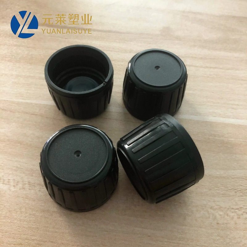 28 Teeth Black Anti-theft Cap with Inner Plug Oral Liquid Bottle Cap Syrup Glass Bottle Cap Safety Cap for Children
