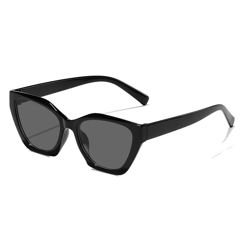 2024 nuevo retro irregular de bordes estrechos de color negro gafas de moda al aire libre protección solar desgaste esencial gafas de sol