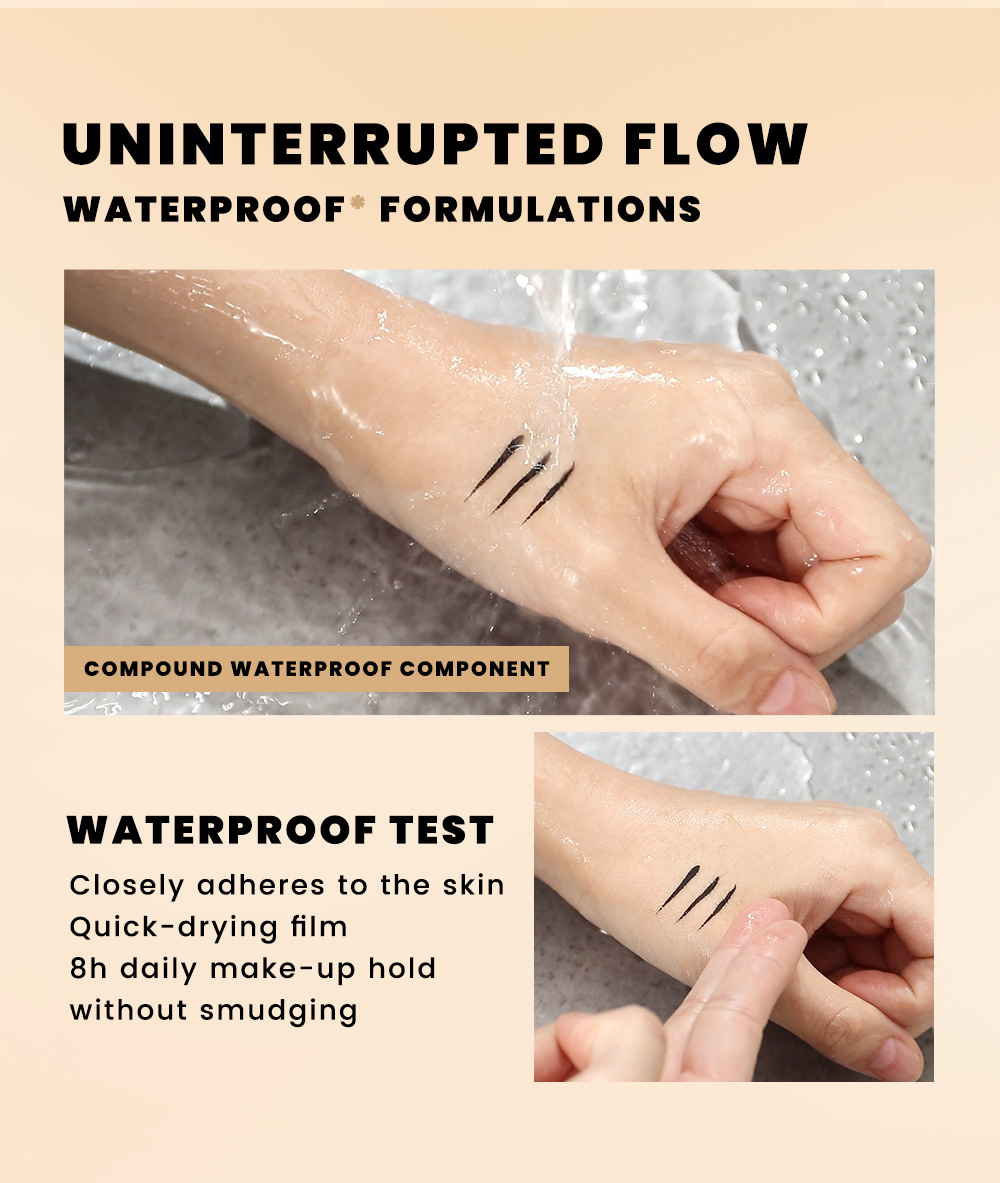 QIBEST Eyebrow and Eye Makeup Set is waterproof, sweat-proof, and does not easily smudge. It offers long-lasting, natural, and three-dimensional eye makeup undefined