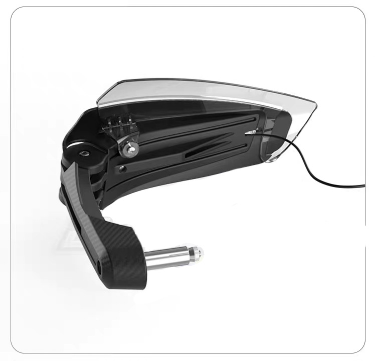Motorcycle Modification Accessories with Led Light Hand Guard Bow, Universal Windshield Hand Guard Lampshade, Anti-Fall and Windproof Hand Guard