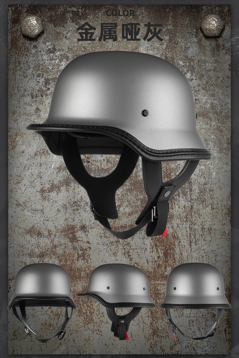 Motorcycle Helmets for Men and Women, Summer Retro Cruise Half Helmets, Pedal Motorcycles, Lightweight Four-Season Breathable Scoop Helmets