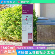 景区标识标牌定制落地立式不锈钢导视牌导向牌公园指示牌引导牌